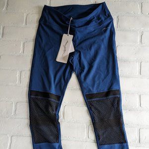 X by Gottex Women's Diamond Mesh Insert Capri, Dark Royal Blue, X-Small XGT-319C